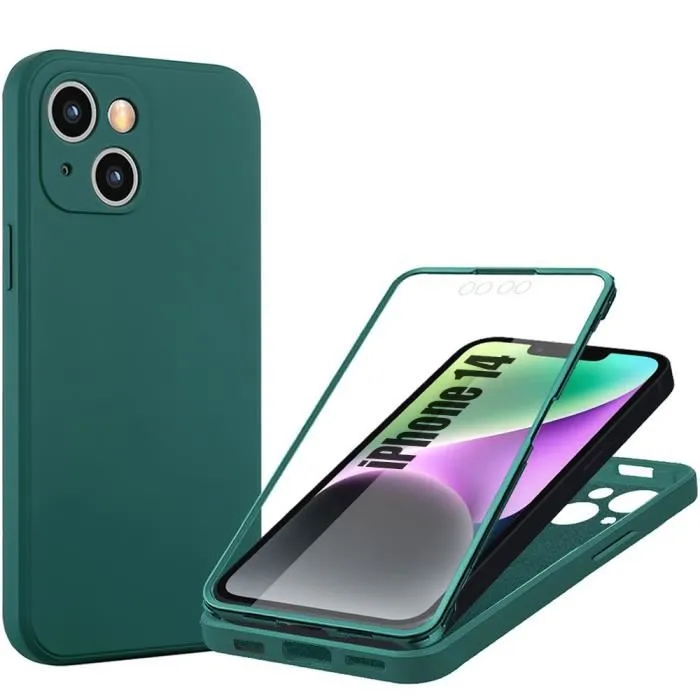 Coque silicone intégrale iPhone (Vert)